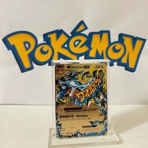 Pokemon - M Charizard Ex - 108/106 XY Flashfire Metal Gold Card Fan Art